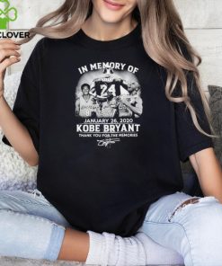 Official In Memory Of January 26 2020 Kobe Bryant Signature Thank You For The Memories T Shirt