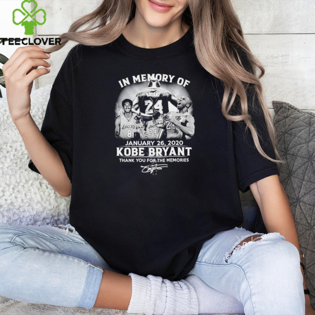 Official In Memory Of January 26 2020 Kobe Bryant Signature Thank You For The Memories T Shirt Official In Memory Of January 26 2020 Kobe Bryant Signature Thank You For The Memories T Shirt
