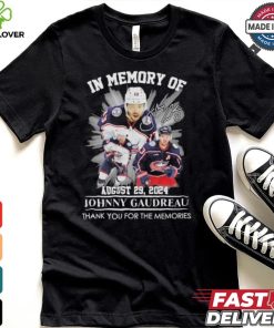 Official In Memory Of Johnny Gaudreau August 29, 2024 Thank You For The Memories Signature Shirt