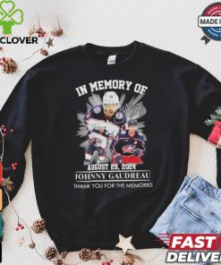 Official In Memory Of Johnny Gaudreau August 29, 2024 Thank You For The Memories Signature Shirt