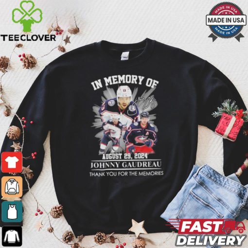 Official In Memory Of Johnny Gaudreau August 29, 2024 Thank You For The Memories Signature Shirt