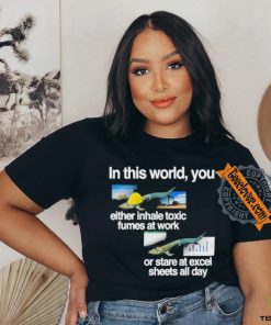 Official In This World You Either Inhale Toxic Fumes At Work Or Stare At Excel Sheets All Day T Shirt