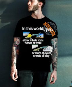 Official In This World You Either Inhale Toxic Fumes At Work Or Stare At Excel Sheets All Day T Shirt