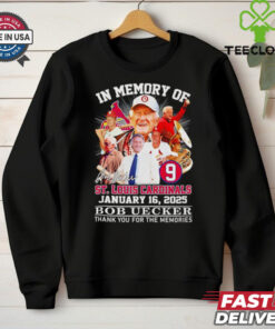 Official In memory of St Louis Cardinals January 16 2025 Bob Uecker thank you for the memories shirt