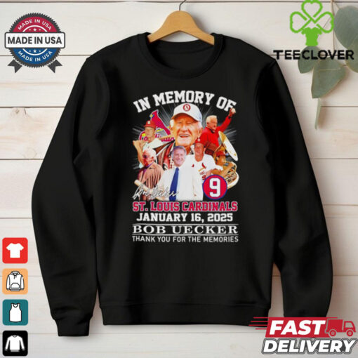 Official In memory of St Louis Cardinals January 16 2025 Bob Uecker thank you for the memories shirt