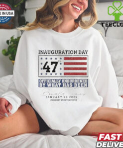 Official Inauguration Day Unburdened By What Has Been Trump Victory 2025 T Shirt