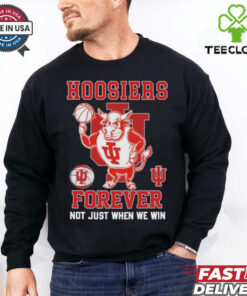 Official Indiana Hoosiers Basketball Forever, Not Just When We Win Mascot T shirts