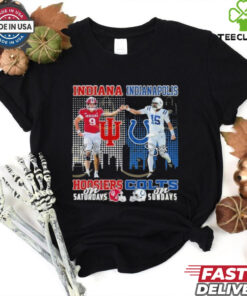 Official Indiana Hoosiers On Sundays Indianapolis Colts On Sundays Signature Shirt