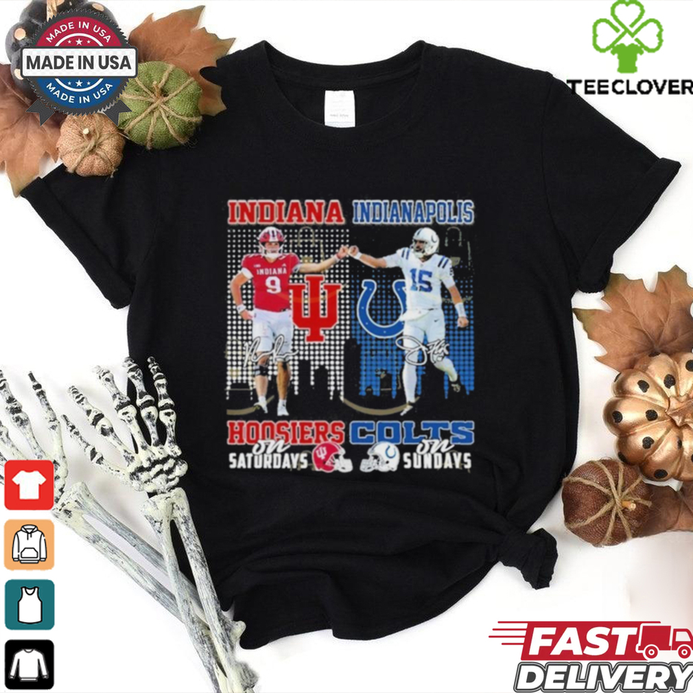 Official Indiana Hoosiers On Sundays Indianapolis Colts On Sundays Signature Shirt Official Indiana Hoosiers On Sundays Indianapolis Colts On Sundays Signature Shirt