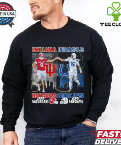 Official Indiana Hoosiers On Sundays Indianapolis Colts On Sundays Signature Shirt