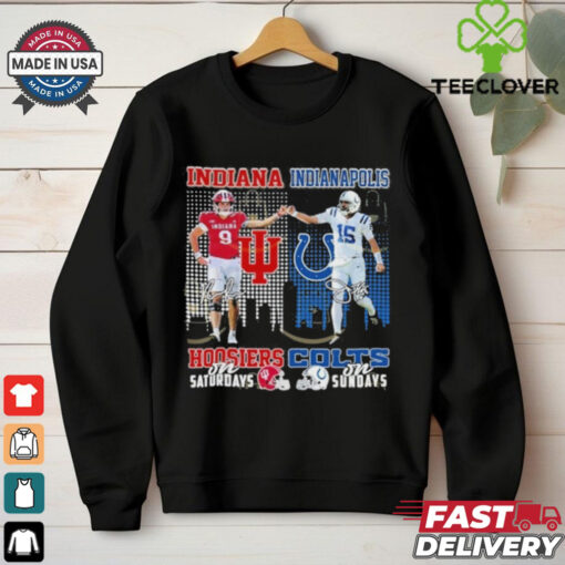Official Indiana Hoosiers On Sundays Indianapolis Colts On Sundays Signature Shirt