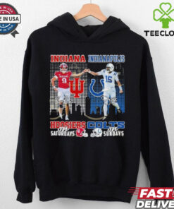 Official Indiana Hoosiers On Sundays Indianapolis Colts On Sundays Signature Shirt
