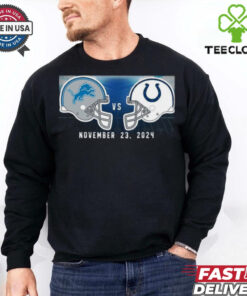 Official Indianapolis Colts vs. Detroit Lions November 23, 2024 Kickoff Game Helmet Shirt