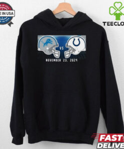 Official Indianapolis Colts vs. Detroit Lions November 23, 2024 Kickoff Game Helmet Shirt