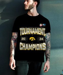 Official Iowa Hawkeyes 2024 Big Ten Women’s Basketball Conference Tournament Champions Three Pointer T Shirt