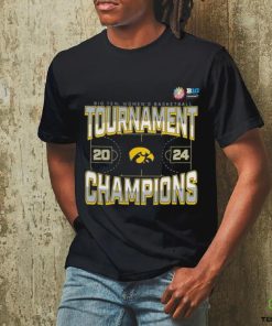 Official Iowa Hawkeyes 2024 Big Ten Women’s Basketball Conference Tournament Champions Three Pointer T Shirt