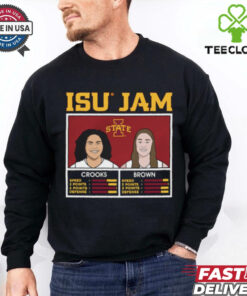 Official Iowa State Cyclones ISU Jam – Audi Crooks and Addy Brown Caricatures t shirt