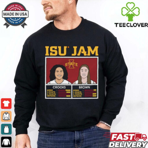 Official Iowa State Cyclones ISU Jam – Audi Crooks and Addy Brown Caricatures t shirt