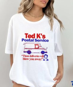 Official Itisbarelylegal Store Ted K’s Postal Service These Deliveries Will Blow You Away Shirt
