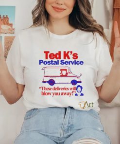 Official Itisbarelylegal Store Ted K’s Postal Service These Deliveries Will Blow You Away Shirt