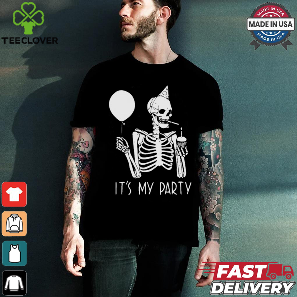 Official Its My Party Lazy Halloween Costume Skeleton Skull Birthday Shirt Official Its My Party Lazy Halloween Costume Skeleton Skull Birthday Shirt