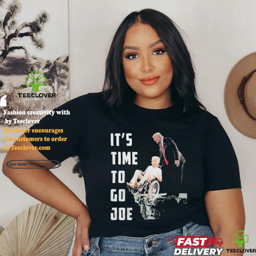 Official It’s Time To Go Joe Trump Pushed Biden Off A Cliff Shirt Official It’s Time To Go Joe Trump Pushed Biden Off A Cliff Shirt