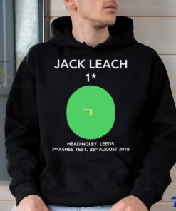 Official Jack Leach 1 Not Out Headingley 2019 shirt