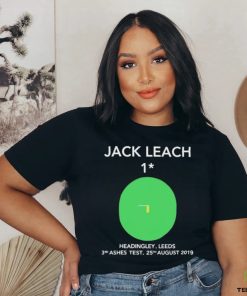 Official Jack Leach 1 Not Out Headingley 2019 shirt