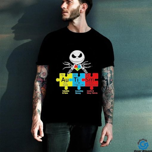 Official Jack Skellington Autism Gold Titanium Samarium Shirt