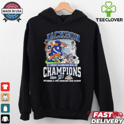 Official Jackson State Tigers Mascot 2024 Cricket Celebration Bowl Champions T shirt