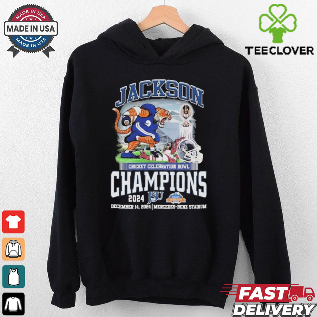 Official Jackson State Tigers Mascot 2024 Cricket Celebration Bowl Champions T shirt Official Jackson State Tigers Mascot 2024 Cricket Celebration Bowl Champions T shirt