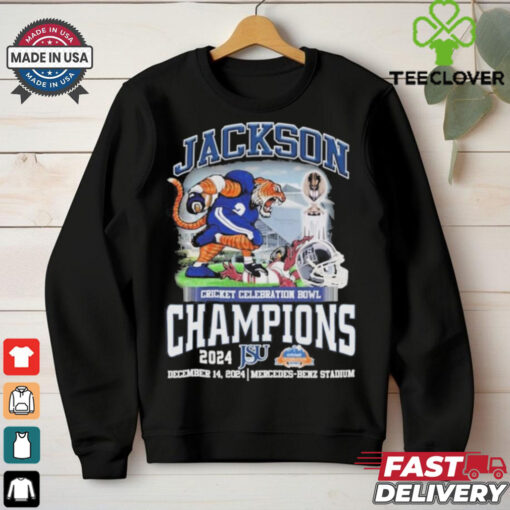 Official Jackson State Tigers Mascot 2024 Cricket Celebration Bowl Champions T shirt
