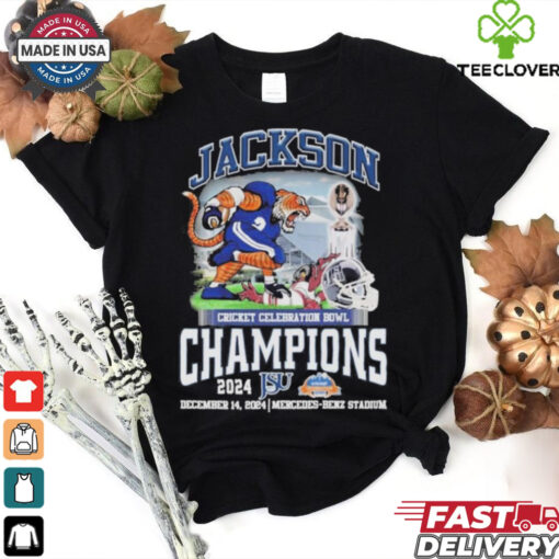 Official Jackson State Tigers Mascot 2024 Cricket Celebration Bowl Champions T shirt