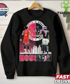 Official Jalen Green C. J. Stroud Houston Rockets Houston Texans Skyline Signature T shirts