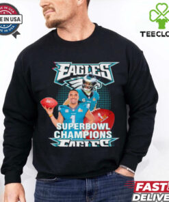 Official Jalen Hurts Philadelphia Eagles Lix Super Bowl Champions T Shirt