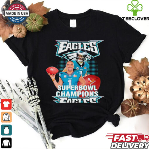 Official Jalen Hurts Philadelphia Eagles Lix Super Bowl Champions T Shirt