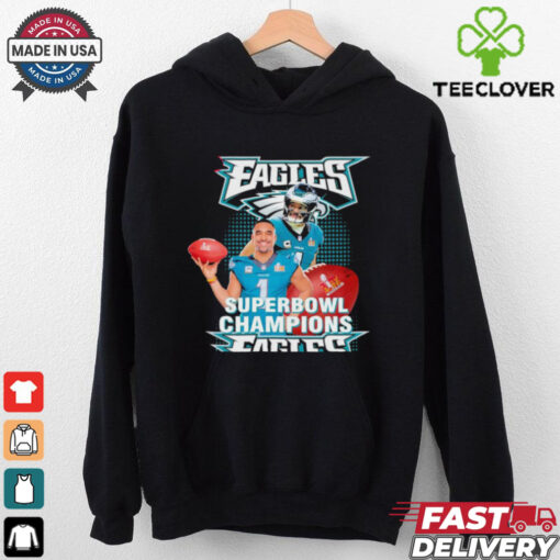 Official Jalen Hurts Philadelphia Eagles Lix Super Bowl Champions T Shirt