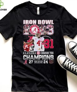 Official Jalen Milroe Iron Bowl 2023 4th And 31 Alabama Crimson Tide Champions Shirt