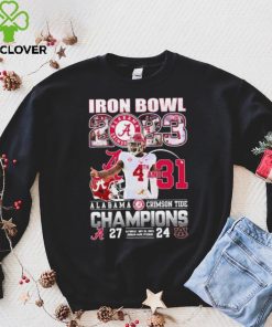 Official Jalen Milroe Iron Bowl 2023 4th And 31 Alabama Crimson Tide Champions Shirt