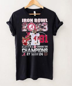 Official Jalen Milroe Iron Bowl 2023 4th And 31 Alabama Crimson Tide Champions Shirt