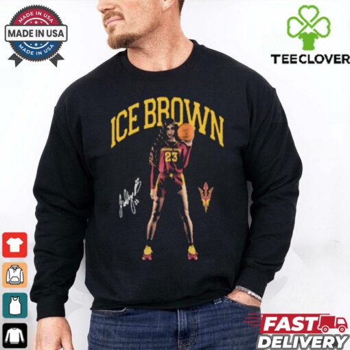 Official Jalyn Ice Brown Arizona State Sun Devils Portrait Signature t shirt