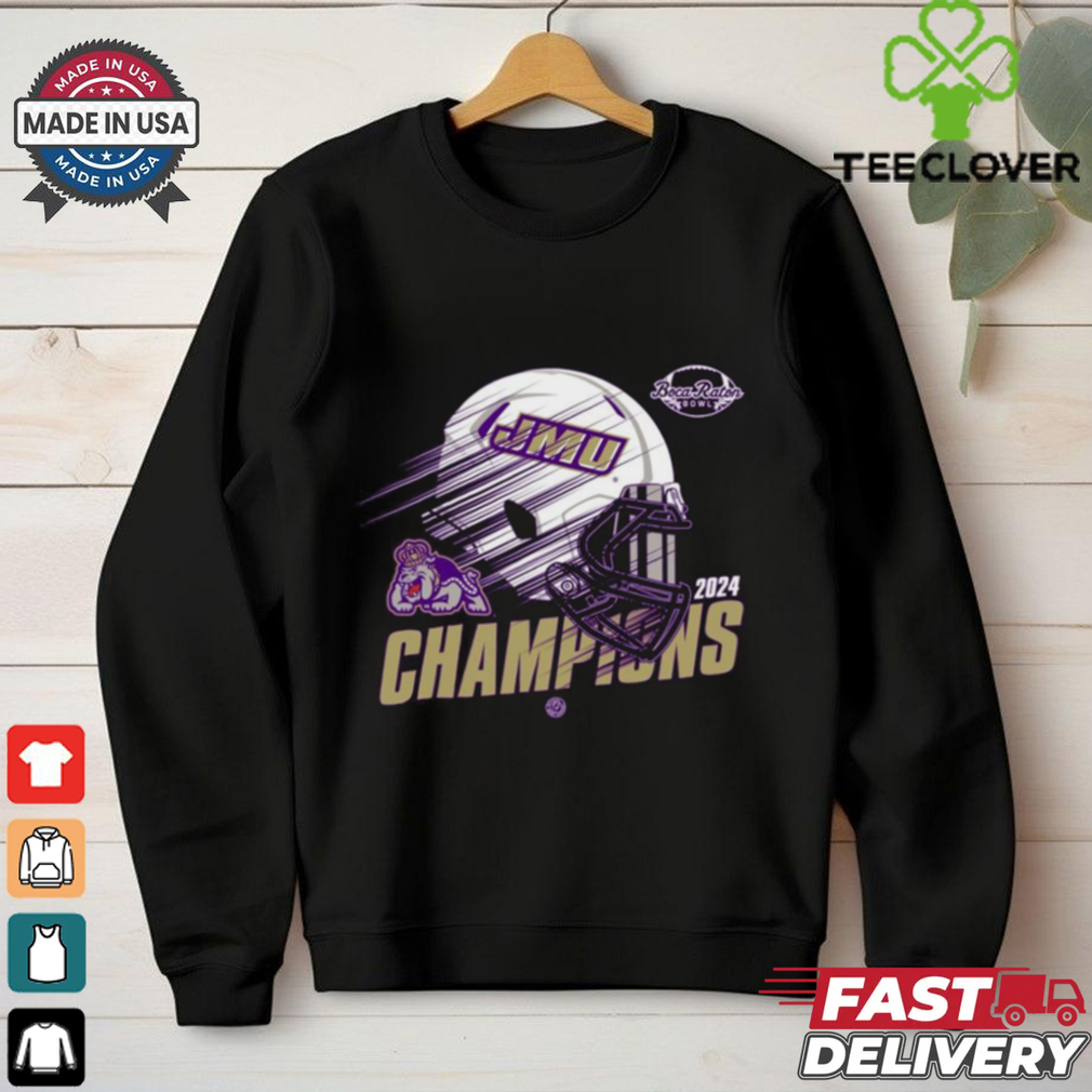 Official James Madison Dukes 2024 Boca Bowl Champions Helmet t shirt Official James Madison Dukes 2024 Boca Bowl Champions Helmet t shirt