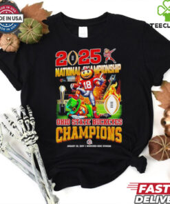 Official Jan 20 2025 National Championship Ohio State Buckeyes vs Notre Dame Fighting Irish Mercedes Benz Stadium shirt