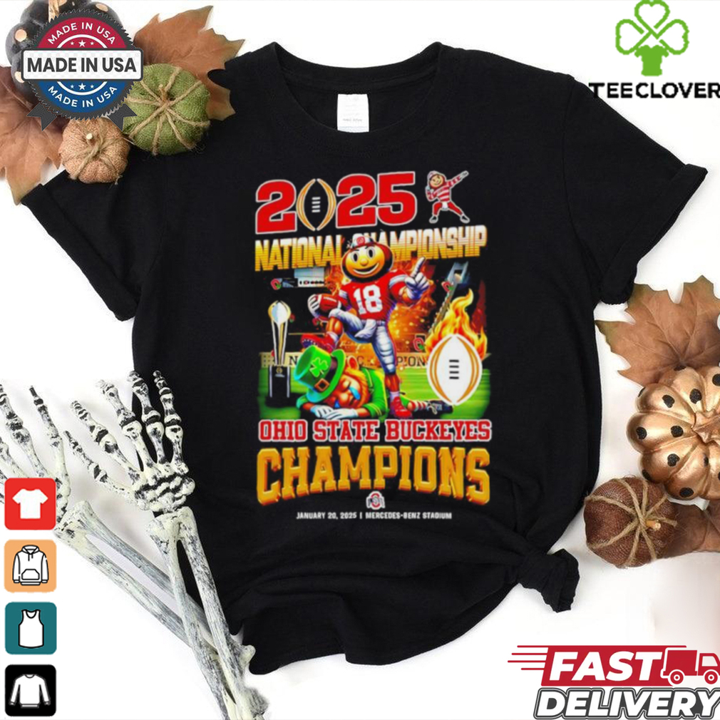 Official Jan 20 2025 National Championship Ohio State Buckeyes vs Notre Dame Fighting Irish Mercedes Benz Stadium shirt Official Jan 20 2025 National Championship Ohio State Buckeyes vs Notre Dame Fighting Irish Mercedes Benz Stadium shirt