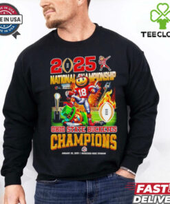 Official Jan 20 2025 National Championship Ohio State Buckeyes vs Notre Dame Fighting Irish Mercedes Benz Stadium shirt