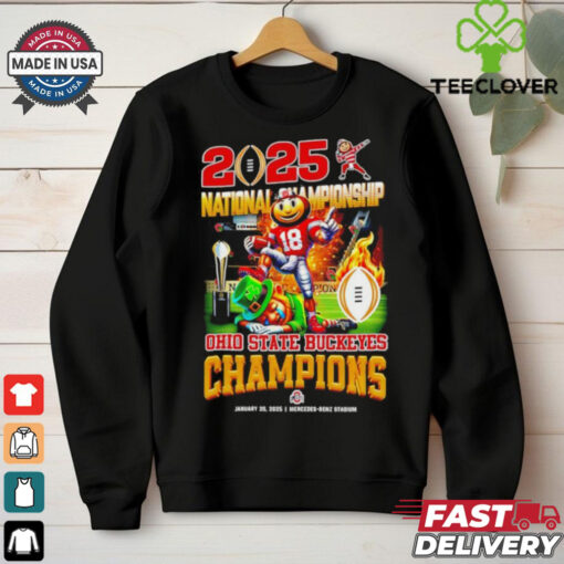 Official Jan 20 2025 National Championship Ohio State Buckeyes vs Notre Dame Fighting Irish Mercedes Benz Stadium shirt