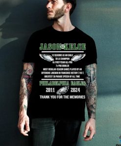 Official Jason kelce philadelphia eagles 2024 thanks you for the memories hoodie, sweater, longsleeve, shirt v-neck, t-shirt