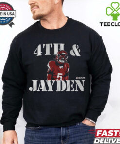 Official Jayden Daniels 4th And Jayden Washington Commanders NFL t shirt