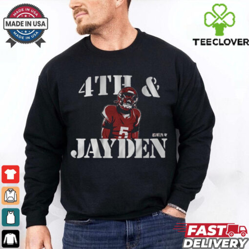 Official Jayden Daniels 4th And Jayden Washington Commanders NFL t shirt