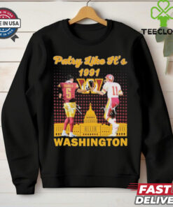 Official Jayden Daniels And Mark Rypien Washington Commanders Redskins Party Like It’s Signatures T shirts